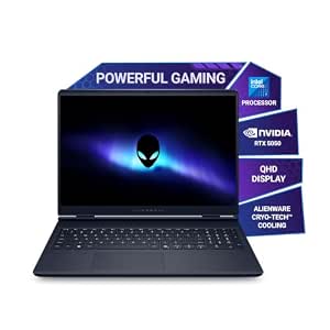 Alienware 16 Aurora Gaming Laptop, Intel Core 7 240H Processor, 16GB DDR5, 1TB SSD, RTX 5050 8GB GDDR7, 16.0" 2.5k, 300 nits Display, Keyboard with 101 Key Backlight, Interstellar Indigo, 2.57kg