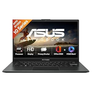 ASUS Vivobook Go 14 (2026),AMD Ryzen 3 30 Processor,AMD Radeon iGPU,8GB RAM,512GB SSD,FHD,14" (35.5 cm),Windows 11,M365 Basic(1Y)* Office 2024,Mixed Black,1.38 Kg,E1404FA-EB1414WS,Thin & Light Laptop