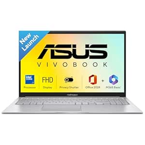 ASUS Vivobook 15 (2026),Intel Core 3 100U (i3-14th Gen), Intel iGPU, 8GB/512GB,FHD,15.6"(39.6 cm),Windows 11,M365 Basic(1 Year)* Office 2024,Cool Silver,1.7 Kg, X1504VAP-BQ1321WS,Thin & Light Laptop