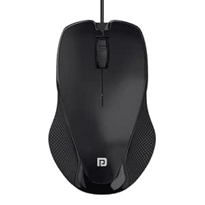 Portronics Toad 101 Wired Optical Mouse with 1200 DPI, Plug & Play, Hi-Optical Tracking, 1.25M Cable Length, 30Lakhs Click Life(Black)