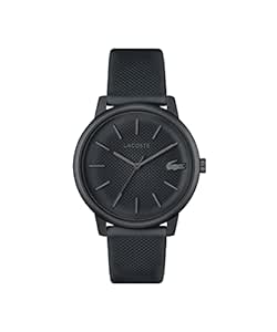 Lacoste Lacoste.12.12 Move Qtz Basic Dark Grey Round Dial Men's Watch | Grey Silicone Material | Strap Watch - 2011242