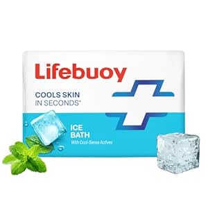 LIFEBUOY Ice Bath Soap Combo Pack of 5, 125g each, for Instant Cooling in Summers, with Menthol and Cool Sense Actives, Refreshing Fragrance, Designed for Indian Summer, for Men and Women