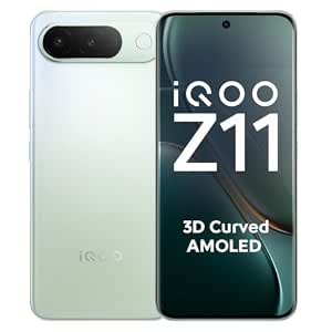 iQOO Z11 5G (Aurora Green, 8GB RAM, 256GB Storage) | India's 1st MediaTek Dimensity 7500 Turbo Processor* | 3D Curved Display- Brightest Display in the Segment* | AI Captions- Record & Recap*