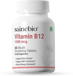 sainebio Vitamin B12 1500 mcg with L-Methylfolate, B6 & D3 – Supports Energy