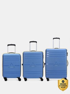 ARISTOCRAT Airstop Pro 3 (Small 55cm Medium 65cm Large 75cm) Suitcase Cabin & Check-in Set 4 Wheels - 29 Inch OCEAN BLUE