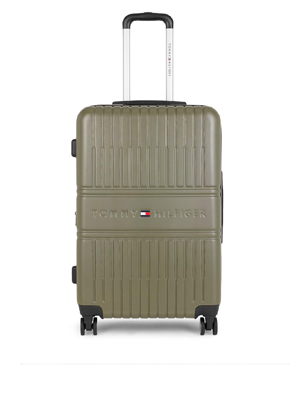 Tommy Hilfiger Stanford Textured Hard Large Suitcase Trolley 121.69L - Accessories for Unisex